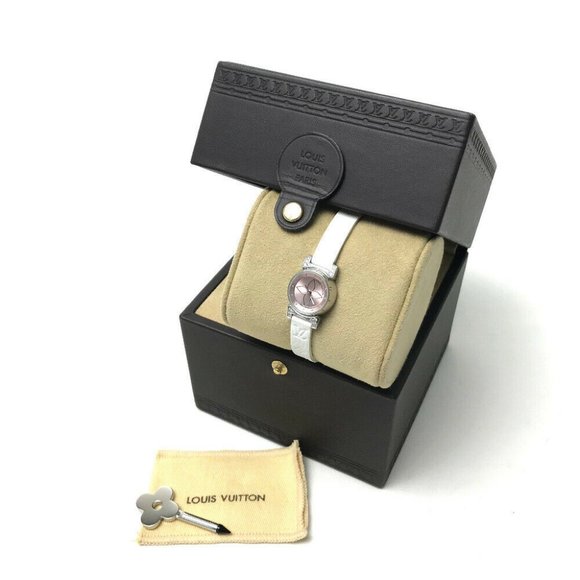 Authentic LOUIS VUITTON Rag Diamond Tambour Bijoux Wristwatch Q151P - Picture 6 of 8